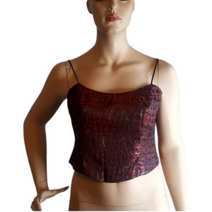 🍬Reggio womens Red and Black  crop Top Plus  XL